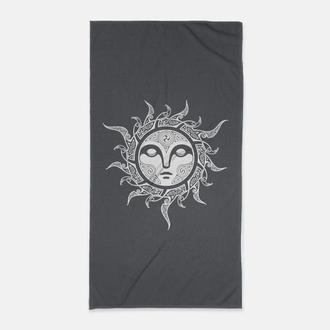 Yule Midwinter Sun-none beach towel-RAIDHO