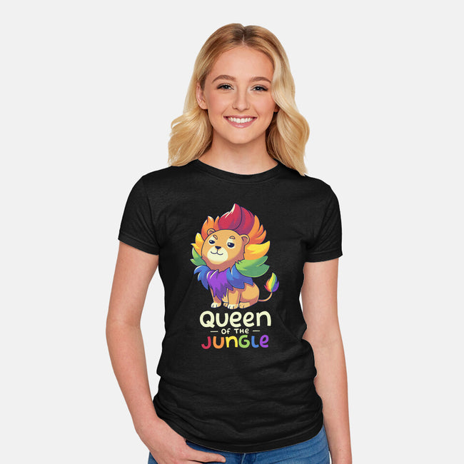 Queen Of The Jungle-Womens-Fitted-Tee-Geekydog