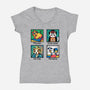 Animal Artists-Womens-V-Neck-Tee-NemiMakeit