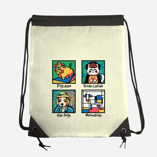 Animal Artists-None-Drawstring-Bag-NemiMakeit