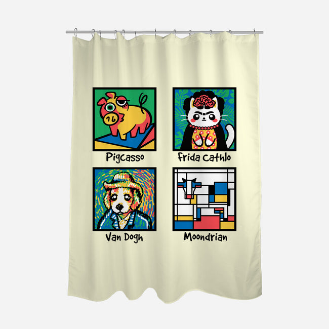 Animal Artists-None-Polyester-Shower Curtain-NemiMakeit