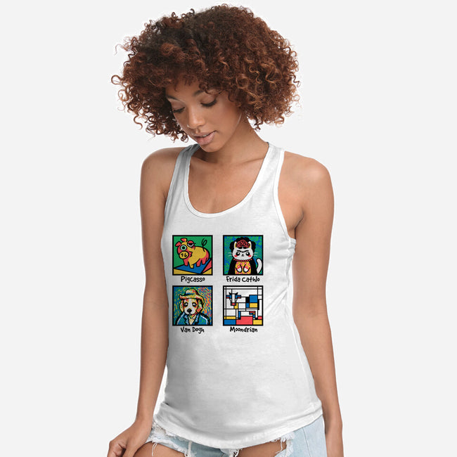 Animal Artists-Womens-Racerback-Tank-NemiMakeit