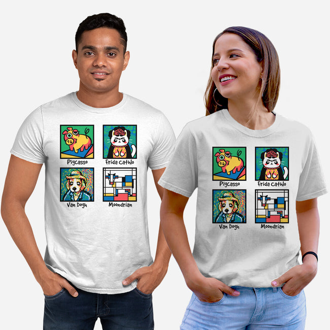 Animal Artists-Unisex-Basic-Tee-NemiMakeit