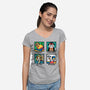 Animal Artists-Womens-V-Neck-Tee-NemiMakeit