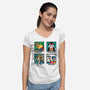 Animal Artists-Womens-V-Neck-Tee-NemiMakeit