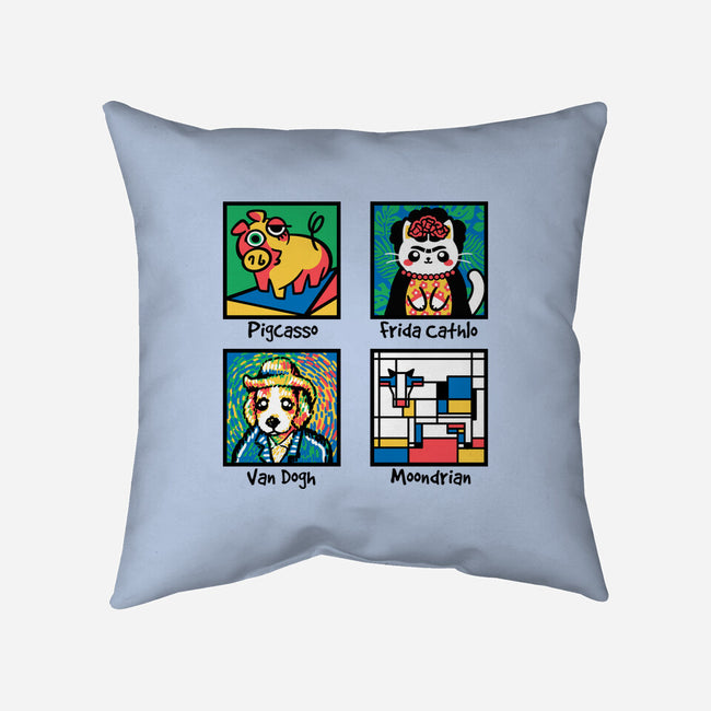 Animal Artists-None-Removable Cover w Insert-Throw Pillow-NemiMakeit