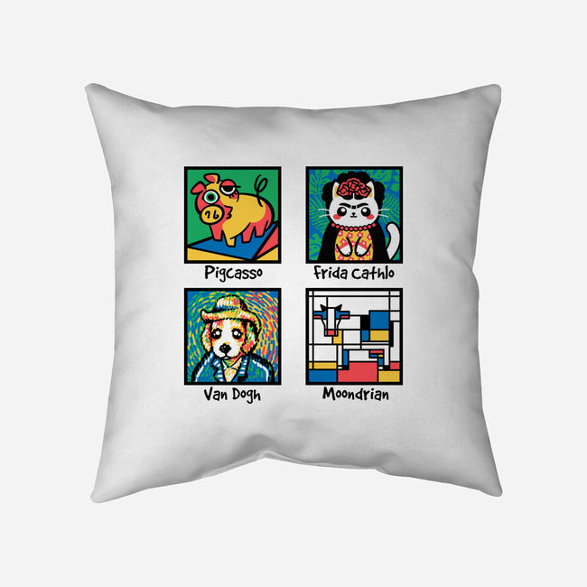 Animal Artists-None-Removable Cover w Insert-Throw Pillow-NemiMakeit