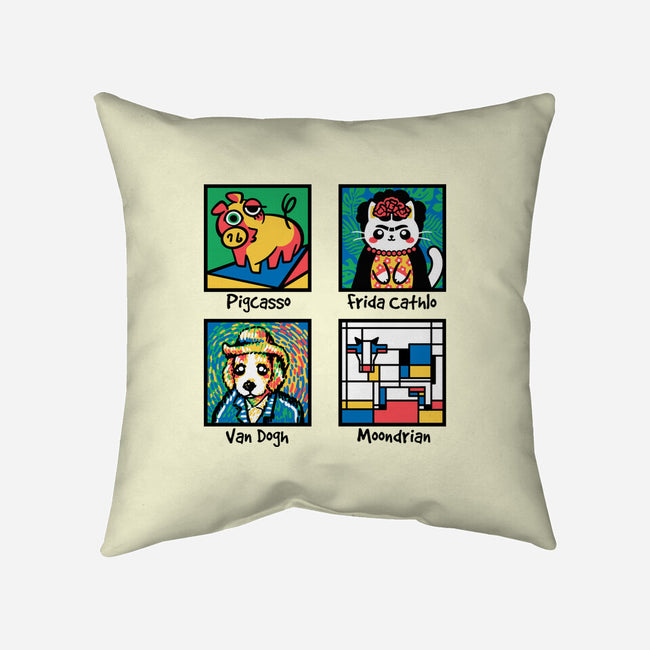 Animal Artists-None-Removable Cover-Throw Pillow-NemiMakeit