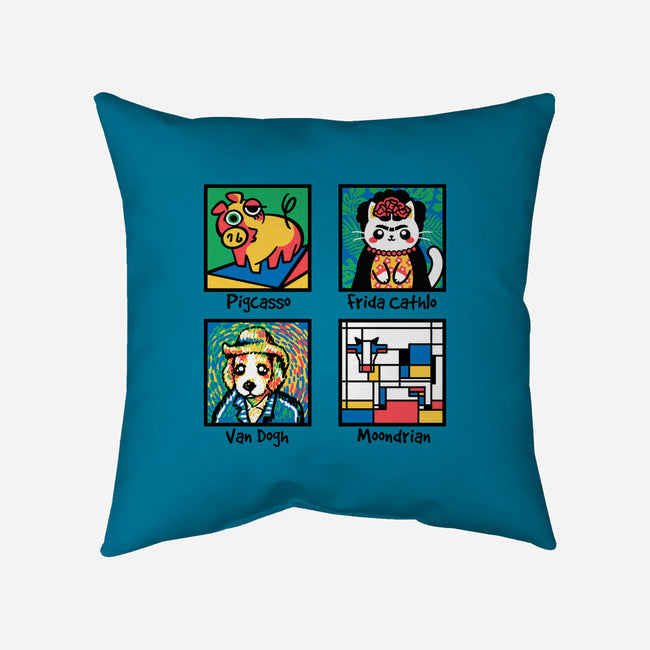 Animal Artists-None-Removable Cover-Throw Pillow-NemiMakeit