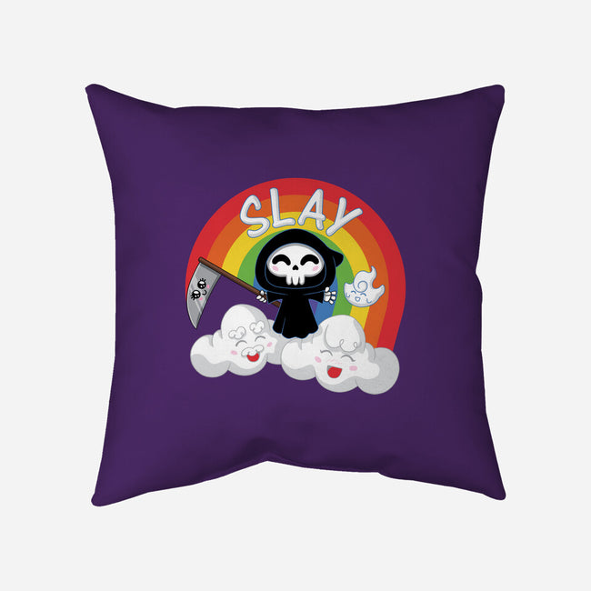 Slay-None-Removable Cover-Throw Pillow-danielmorris1993