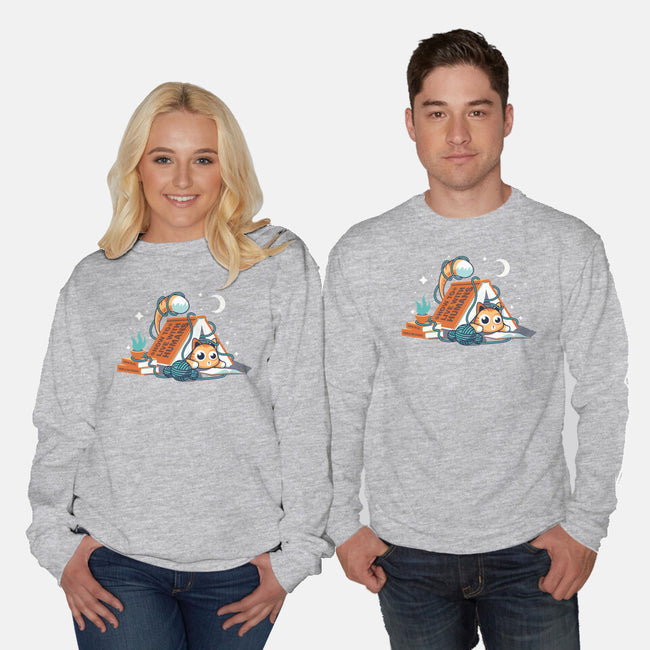 Book Camping-Unisex-Crew Neck-Sweatshirt-erion_designs