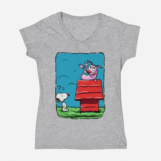Hello My Friend-Womens-V-Neck-Tee-nickzzarto