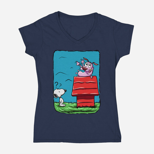 Hello My Friend-Womens-V-Neck-Tee-nickzzarto