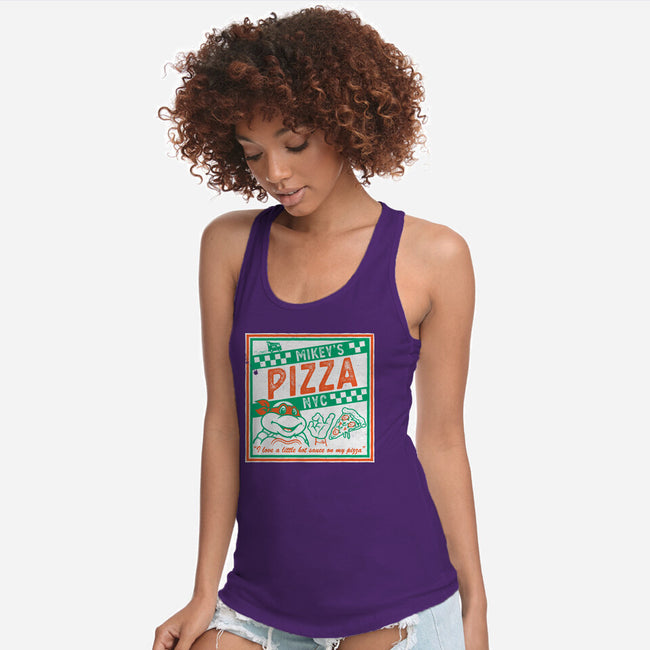 Mikey's Pizza-Womens-Racerback-Tank-Nemons
