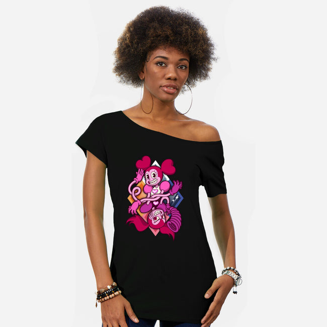 Your New Best Friend-womens off shoulder tee-Ursulalopez