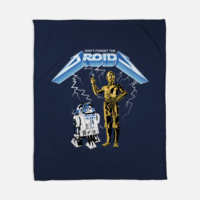 Don't Forget The Droids-None-Fleece-Blanket-rocketman_art