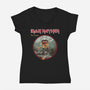 Iron Mayhem-Womens-V-Neck-Tee-retrodivision