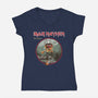 Iron Mayhem-Womens-V-Neck-Tee-retrodivision