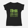 Back In Green-Womens-V-Neck-Tee-dwarmuth