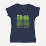 Back In Green-Womens-V-Neck-Tee-dwarmuth