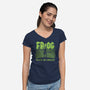 Back In Green-Womens-V-Neck-Tee-dwarmuth