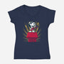 Woodstock Legend-Womens-V-Neck-Tee-erion_designs
