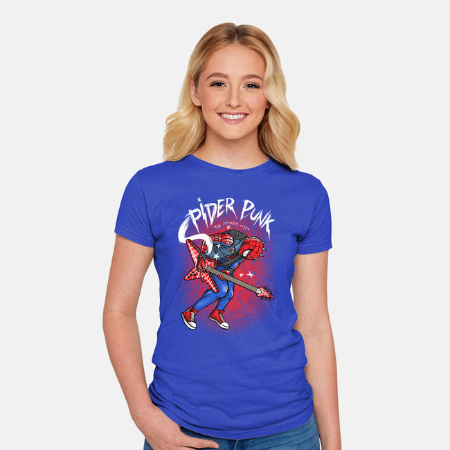 Spider Punk-Womens-Fitted-Tee-joerawks