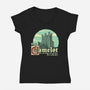 Silly Place-Womens-V-Neck-Tee-daobiwan