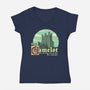 Silly Place-Womens-V-Neck-Tee-daobiwan