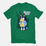 Blue Puppy's Clues-Womens-Fitted-Tee-Boggs Nicolas