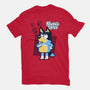 Blue Puppy's Clues-Womens-Basic-Tee-Boggs Nicolas