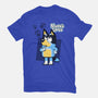 Blue Puppy's Clues-Womens-Fitted-Tee-Boggs Nicolas