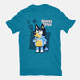 Blue Puppy's Clues-Womens-Basic-Tee-Boggs Nicolas