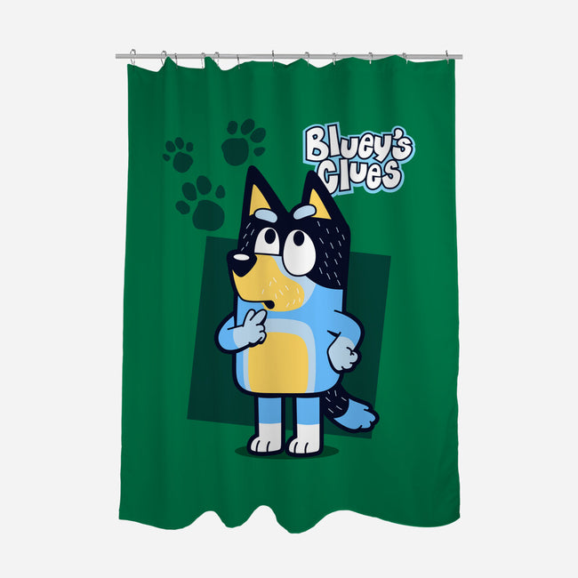 Blue Puppy's Clues-None-Polyester-Shower Curtain-Boggs Nicolas