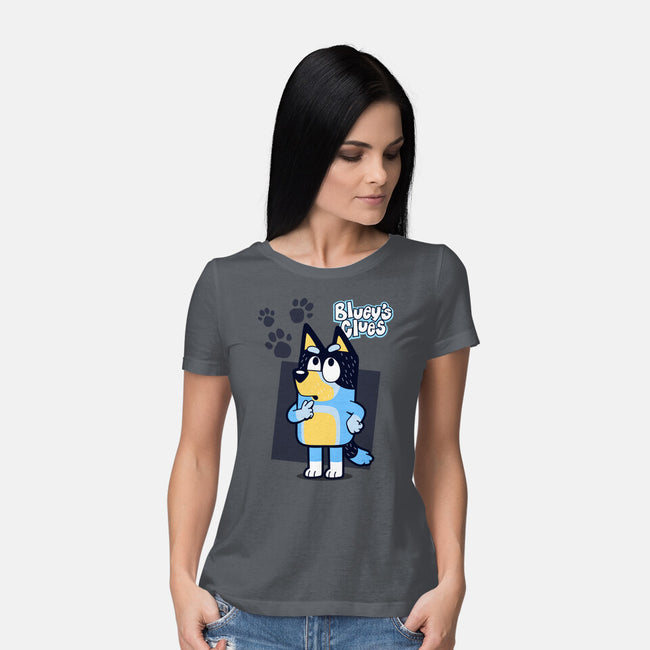 Blue Puppy's Clues-Womens-Basic-Tee-Boggs Nicolas