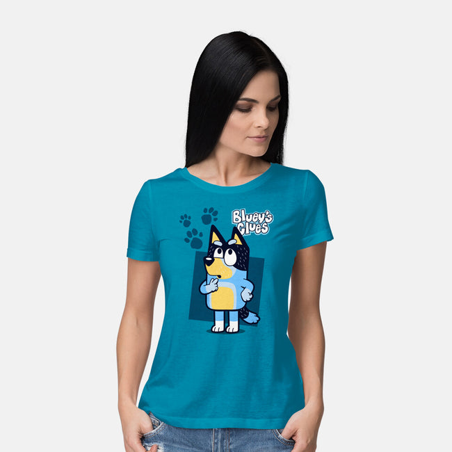 Blue Puppy's Clues-Womens-Basic-Tee-Boggs Nicolas