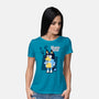 Blue Puppy's Clues-Womens-Basic-Tee-Boggs Nicolas
