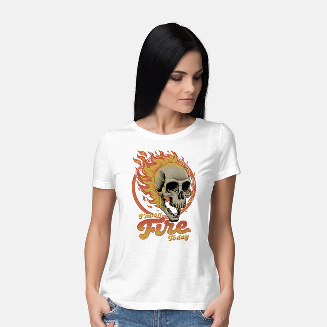 On Fire Today-Womens-Basic-Tee-Studio Mootant