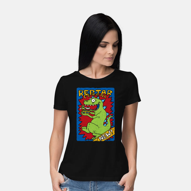 Reptar Cereal-Womens-Basic-Tee-dalethesk8er