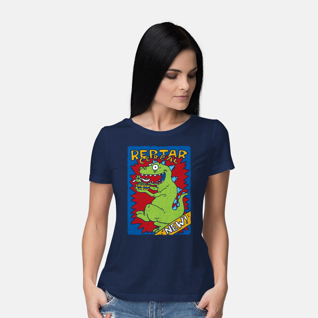 Reptar Cereal-Womens-Basic-Tee-dalethesk8er