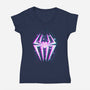 Arachnid Girl-Womens-V-Neck-Tee-spoilerinc