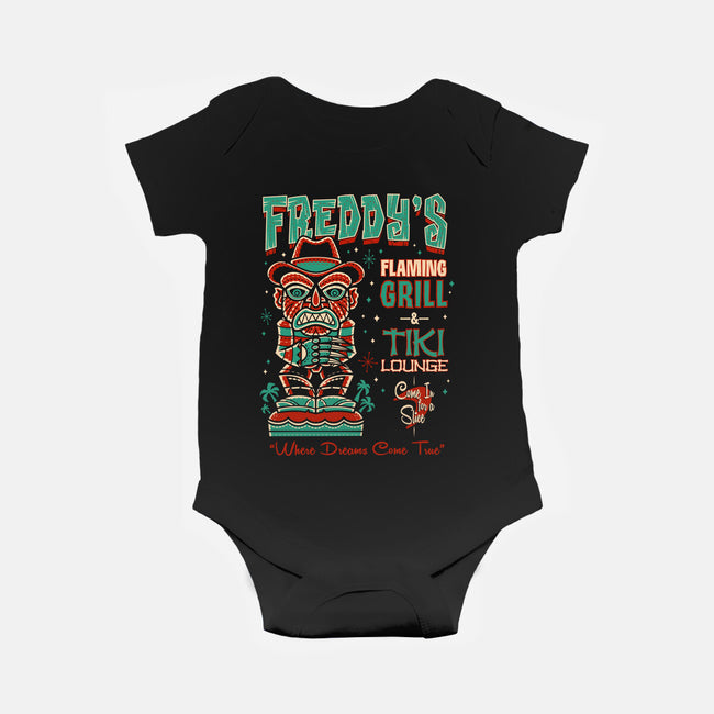 Freddy's Flaming Grill-Baby-Basic-Onesie-Nemons