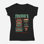 Freddy's Flaming Grill-Womens-V-Neck-Tee-Nemons