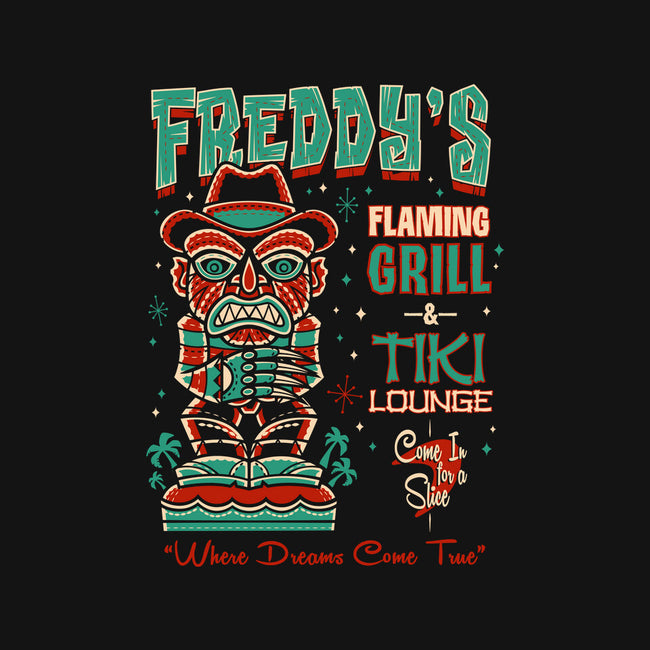 Freddy's Flaming Grill-Womens-V-Neck-Tee-Nemons