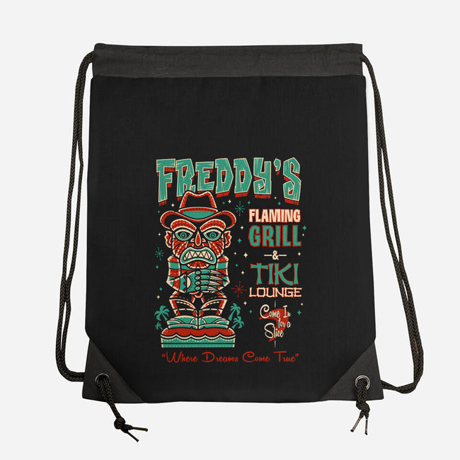 Freddy's Flaming Grill-None-Drawstring-Bag-Nemons