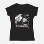 My Multiverse Romance-Womens-V-Neck-Tee-yellovvjumpsuit
