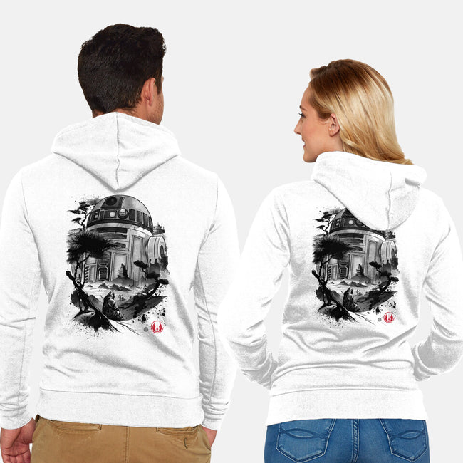 Astromech Droid-Unisex-Zip-Up-Sweatshirt-DrMonekers