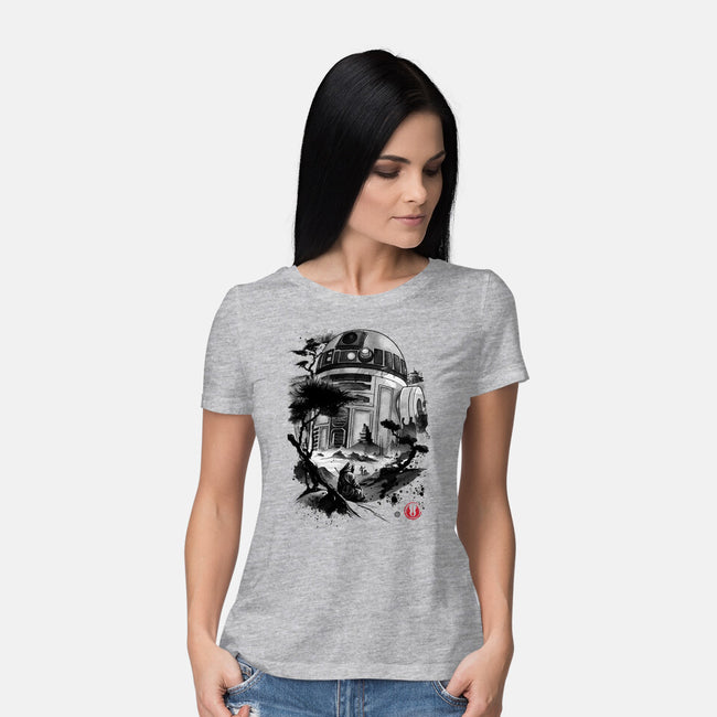 Astromech Droid-Womens-Basic-Tee-DrMonekers