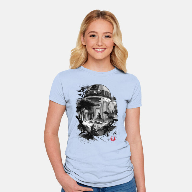 Astromech Droid-Womens-Fitted-Tee-DrMonekers