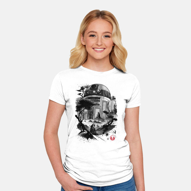 Astromech Droid-Womens-Fitted-Tee-DrMonekers